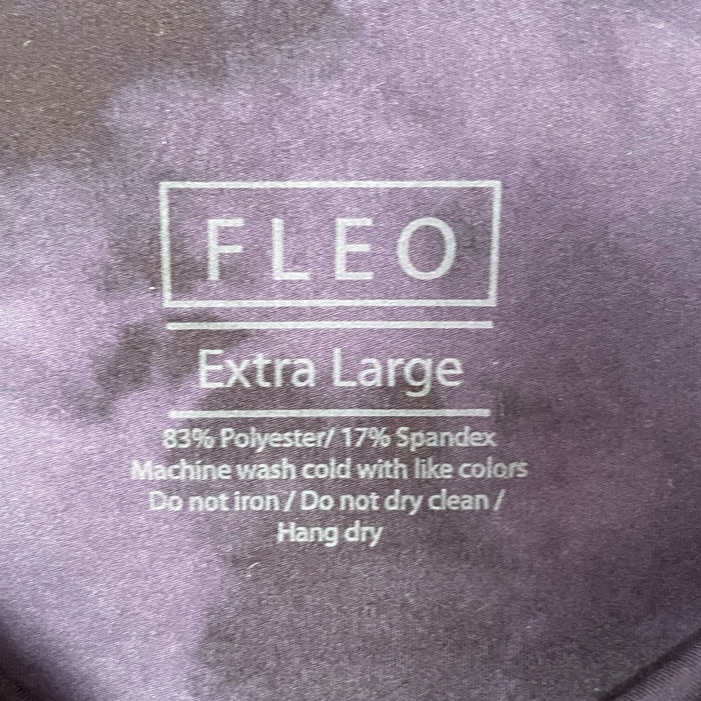 NWT Fleo El Toro XL Bounce Fabric 7/8 Leggings, Purple Marble - Picture 3 of 5